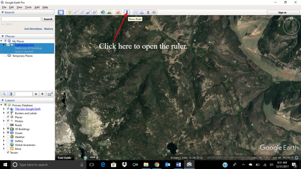 E-Scouting for Elk with Google Earth - Marking a Buffer Zone
