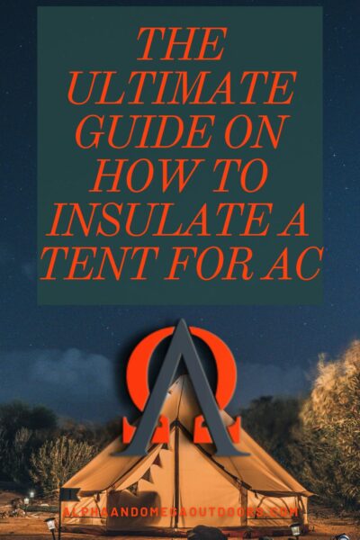 pinterest image of insulating a tent for ac